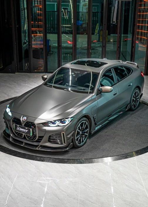 BMW I4 M50 / e Drive 40 (with M-package bumper, does not fit base model) G26 2022 2023 2024 with Aftermarket Parts - Full Body Kit Package Pre-preg Carbon Fiber from CMST Tuning