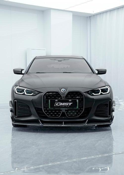 BMW I4 M50 / e Drive 40 (with M-package bumper, does not fit base model) G26 2022 2023 2024 with Aftermarket Parts - Full Body Kit Package Pre-preg Carbon Fiber from CMST Tuning