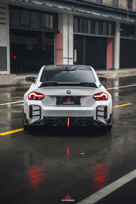 BMW M2/C G87 2023 2024 & 2 Series 230i M240i G42 2022 2023 2024 with Aftermarket Parts - ART V3 Style Rear Spoiler Carbon Fiber from ArmorExtend
