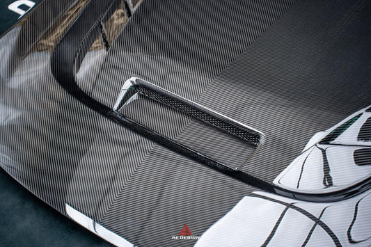 BMW M2 / C G87 2023 2024 & 2 Series 230i M240i G42 2022 2023 2024 with Aftermarket Parts - AE Style Hood Bonnet Double-sided Carbon Fiber from ArmorExtend