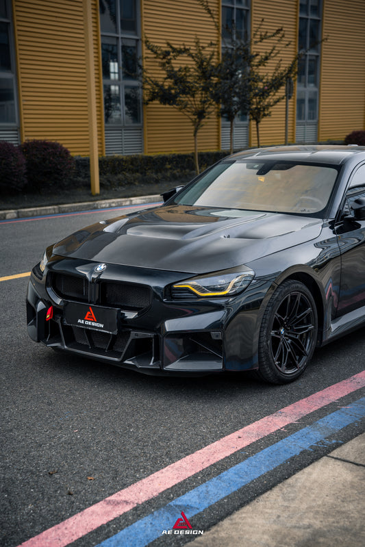 BMW M2CS M2 G87 2023-ON & 2 Series M240i 230i G42 2022-ON with Aftermarket Parts - ART Hood Bonnet Dry Pre-preg Carbon Fiber from ArmorExtend