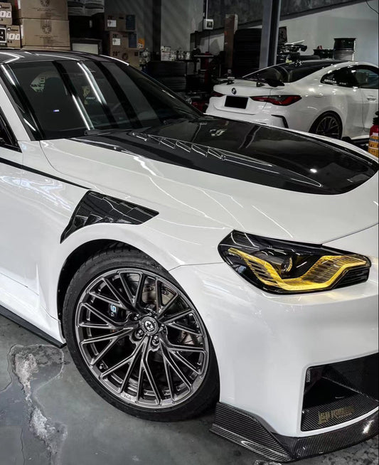 BMW M2 M2C G87 2023-ON with Aftermarket Parts - Front Fenders Pre-preg Carbon Fiber from BCTXE Tuning
