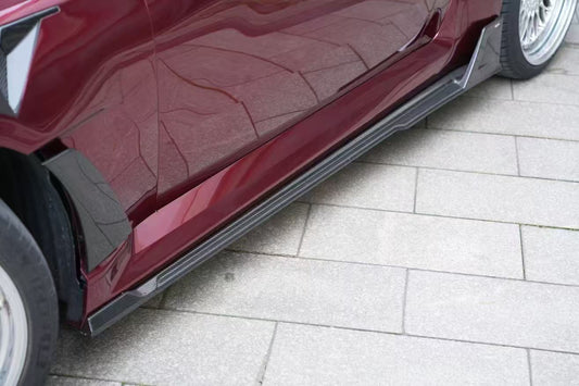 BMW M2 / M2C G87 2023 2024 with Aftermarket Parts - Side Skirts Pre-preg Carbon Fiber from BCTXE Tuning