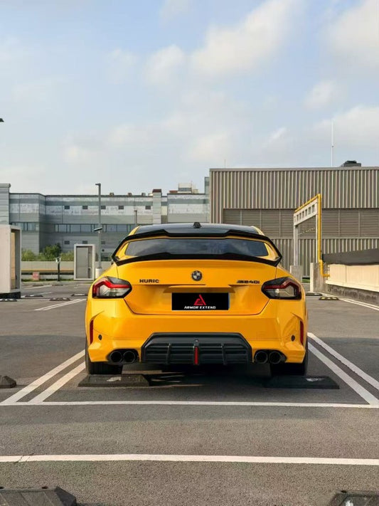 BMW M2 M2C G87 2023-ON & 2 Series M240 230 G42 2022-ON with Aftermarket Parts - ART V4 Rear Lip Spoiler Dry Pre-preg Carbon Fiber from ArmorExtend