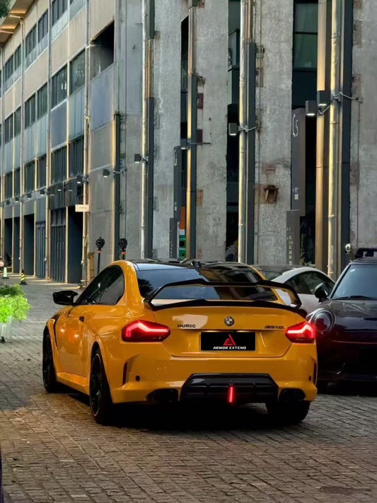 BMW M2 M2C G87 2023-ON & 2 Series M240 230 G42 2022-ON with Aftermarket Parts - ART V4 Rear Lip Spoiler Dry Pre-preg Carbon Fiber from ArmorExtend