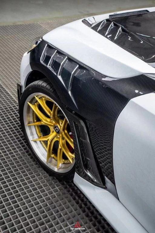 BMW M2 & M2C G87 2023 2024 with Aftermarket Parts - AE V2 Style Front Fenders Carbon Fiber from ArmorExtend