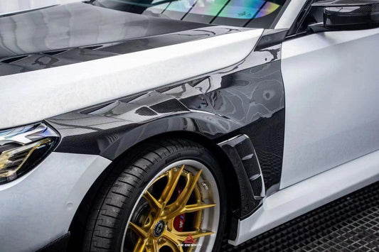 BMW M2 & M2C G87 2023 2024 with Aftermarket Parts - AE V2 Style Front Fenders Carbon Fiber from ArmorExtend