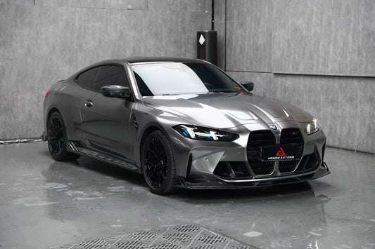 BMW M3 G80 G81 2021-ON & M4 G82 G83 2021-ON with Aftermarket Parts - AE V1 Style Carbon Fiber Front Lip from ArmorExtend
