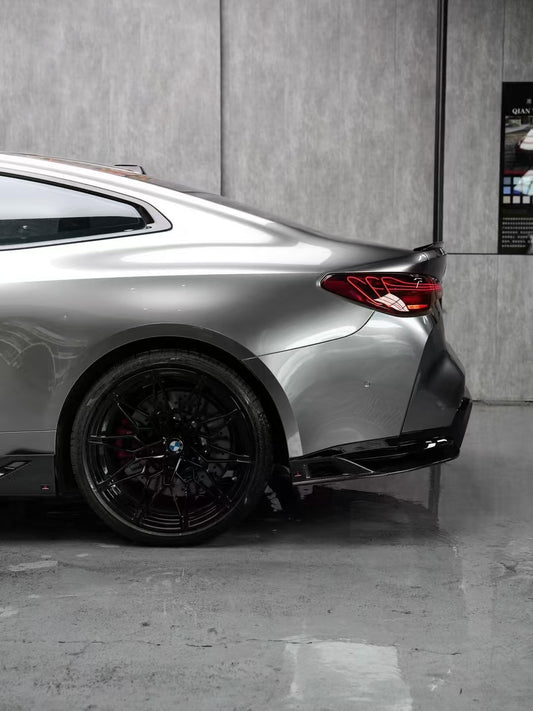 BMW M3 G80 G81 2021 2022 2023 2024 & M4 G82 G83 2021 2022 2023 2024 with Aftermarket Parts - AE V2 Style Rear Diffuser & Canards Carbon Fiber from ArmorExtend