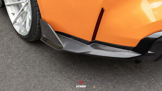 BMW M3 G80 G81 2021-ON M4 G82 G83 2021-ON with Aftermarket Parts - Venom Sport Series Style Rear Diffuser & Canards Dry Pre-preg Carbon Fiber from ArmorExtend