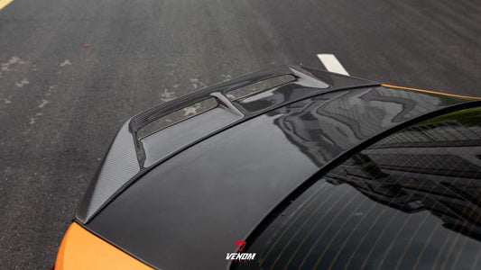 BMW M4 G82 2021-ON & 4 Series G22 430i M440i 2020-ON with Aftermarket Parts - Venom Sport Series Style Rear Lip Ducktail Spoiler Dry Pre-preg Carbon Fiber from ArmorExtend