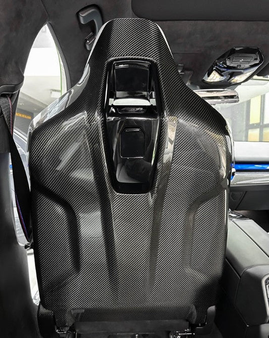 BMW M5C M5 G90 G99 2024-ON with Aftermarket Parts - OEM Style Seat Back Covers (Pair) Dry Pre-preg Carbon Fiber from Aero Republic
