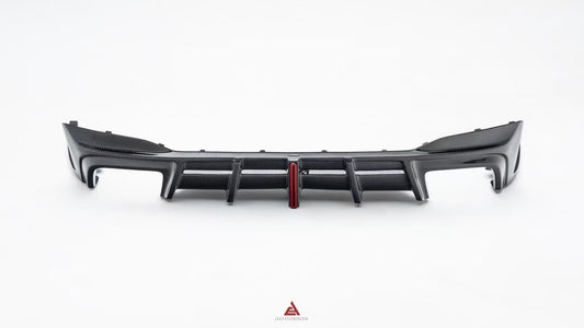 BMW M5/M5C F90 (Fits Both Pre-LCI & LCI) 2018 2019 2020 2021 2022 2023 2024 & 5 Series G30 540i (With M-Package Bumper) M550i (Fits Both Pre-LCI & LCI) 2017 2018 2019 2020 2021 2022 2023 2024 with Aftermarket Parts - AE V2 Rear Diffuser & Canards Carbon Fiber from ArmorExtend