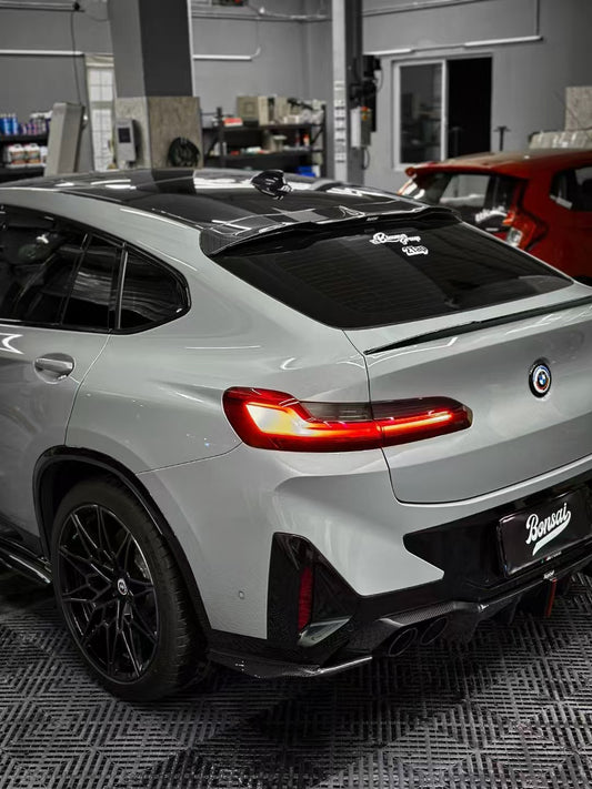 BMW X4M X4MC F98 (Fits Both Pre-LCI & LCI) 2019-ON & X4 G02 (Fits Both Pre-LCI & LCI) 2019-ON with Aftermarket Parts - Rear Spoiler Pre-preg Carbon Fiber from Karbel Carbon