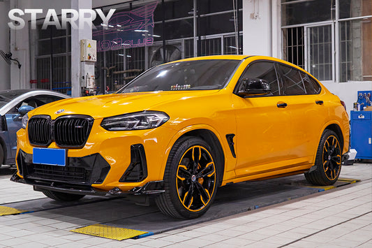 BMW X3 s/x Drive 30i (with M-Package Bumper) & M40i G01 LCI 2022 2023 2024 & X4 xDrive 30i (with M-Package Bumper) & M40i G02 LCI 2022 2023 2024 with Aftermarket Parts - Plustic Style Front Lip ABS from ArmorExtend