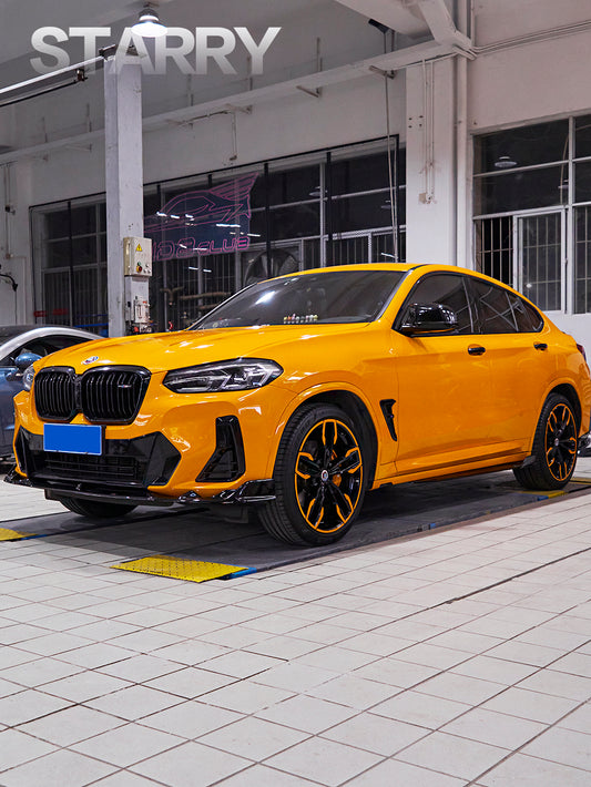BMW X3 s/x Drive 30i (with M-Package Bumper) & M40i G01 LCI 2022 2023 2024 & X4 xDrive 30i (with M-Package Bumper) & M40i G02 LCI 2022 2023 2024 with Aftermarket Parts - Plustic Style Front Lip ABS from ArmorExtend