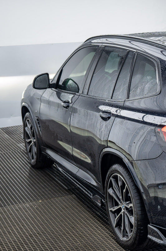 BMW X3 G01 & X4 G02 s/x Drive 30i M40i & X3M F97 & X4M F98 2019 2020 2021 2022 2023 2024 (Fits Both Pre-LCI & LCI) with Aftermarket Parts - Plustic Style Side Skirts ABS from ArmorExtend