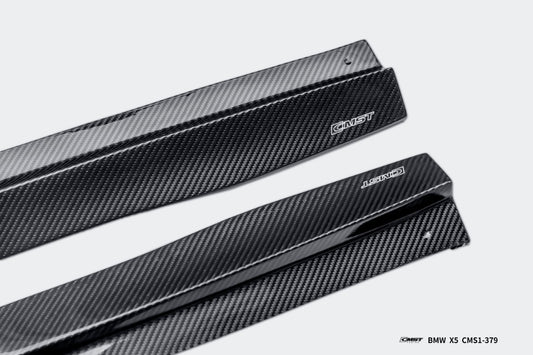 BMW X5 G05 LCI 2024-ON with Aftermarket Parts - Side Skirts Pre-preg Carbon Fiber from CMST Tuning