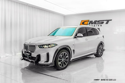 BMW X5 G05 LCI 2024-ON with Aftermarket Parts - Front Lip Pre-preg Carbon Fiber from CMST Tuning