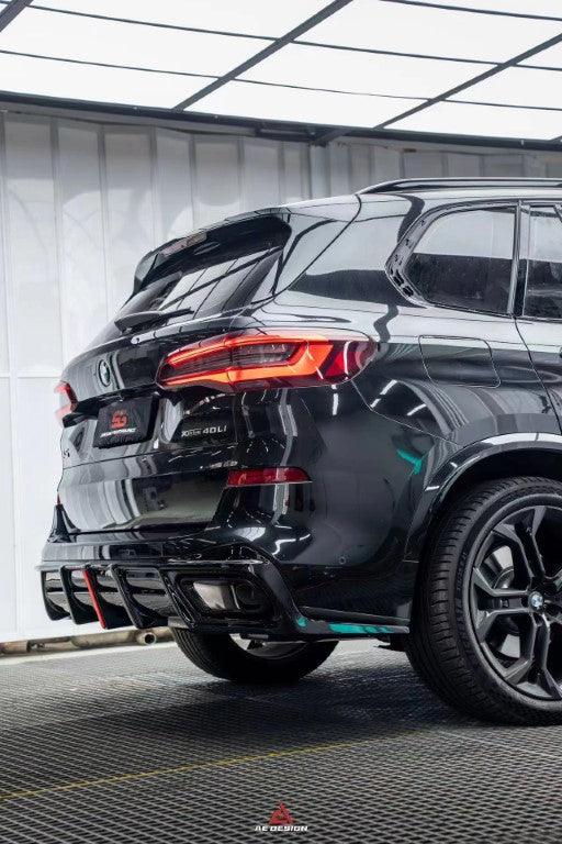 BMW X5 G05 M50i X/S Drive 40i (with M-Package) (Fits Both Pre-LCI & LCI) 2019 2020 2021 2022 2023 2024 with Aftermarket Parts - AE Style Rear Diffuser & Canards PP from ArmorExtend