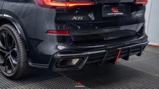 BMW X5 G05 M50i X/S Drive 40i (with M-Package) (Fits Both Pre-LCI & LCI) 2019 2020 2021 2022 2023 2024 with Aftermarket Parts - AE Style Rear Diffuser & Canards PP from ArmorExtend