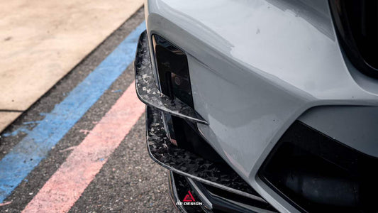 BMW X3M X3MC F97 LCI 2022 2023 2024 & X4M X4MC F98 LCI 2022 2023 2024 2025 with Aftermarket Parts - ART V2 Front Canards Carbon Fiber from ArmorExtend