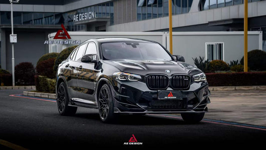 BMW X3M X3MC F97 LCI 2022 2023 2024 & X4M X4MC F98 LCI 2022 2023 2024 2025 with Aftermarket Parts - ART V2 Front Canards Carbon Fiber from ArmorExtend