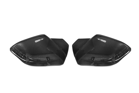 BMW i7 M70 / xDrive60 / eDrive50 G70 2023 2024 LHD (Left Hand Drive) & 7 Series 760i xDrive / 750e xDrive / 740i xDrive / 740i G70 2023 2024 LHD (Left Hand Drive) with Aftermarket Parts - M5 Style / LHD & M5 Style / RHD Replacement Mirror Caps Pre-preg Carbon Fiber from Aero Republic