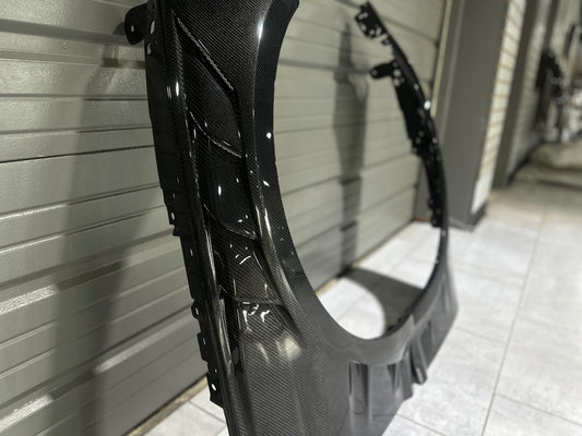 Audi RS5 B9 / B9.5 2017 2018 2019 2020 2021 2022 2023 2024 with Aftermarket Parts - AE Style Front Fenders Carbon Fiber from ArmorExtend