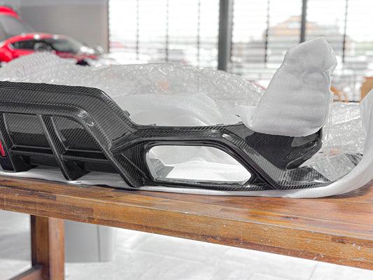 BMW 3 Series 330i M340i G20 G21 LCI 2023-ON (fitment for 330i requires M-Sport package bumper) with Aftermarket Parts - Pre-preg Carbon & FRP Rear Diffuser from CMST Tuning