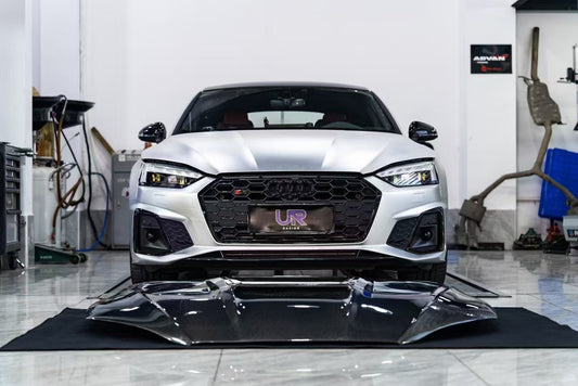 Audi RS5 S5 A5 B9 B9.5 2017-ON with Aftermarket Parts - V2 Tempered Glass Transparent Hood Bonnet Carbon Fiber / FRP from CMST Tuning