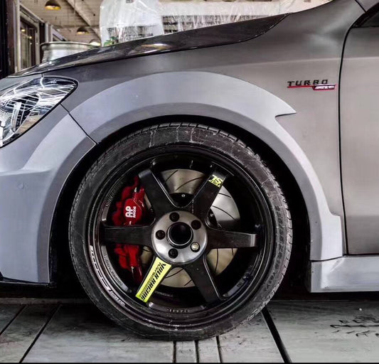 Mercedes Benz CLA45 AMG CLA250 C117 (fitment for CLA250 requires sport package bumper) 2014 2015 2016 with Aftermarket Parts - Widebody Front Wheel Archs Fender Flares & Intake Vent Valances & Rear Fender Flares Carbon Fiber / FRP from CMST Tuning
