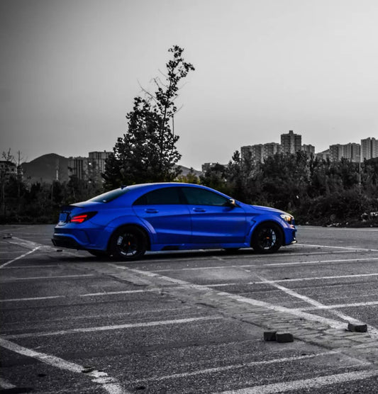 Mercedes Benz CLA45 AMG CLA250 C117 2014 2015 2016 2017 2018 2019 (designed to be installed with CMST widebody) with Aftermarket Parts - Side Skirts Carbon Fiber / FRP from CMST Tuning