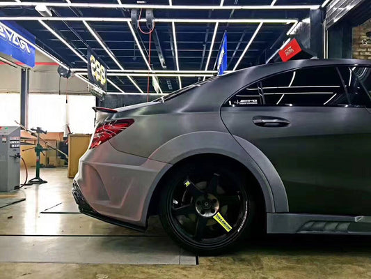 Mercedes Benz CLA45 AMG CLA250 C117 (fitment for CLA250 requires sport package bumper) 2014 2015 2016 with Aftermarket Parts - Widebody Front Wheel Archs Fender Flares & Intake Vent Valances & Rear Fender Flares Carbon Fiber / FRP from CMST Tuning