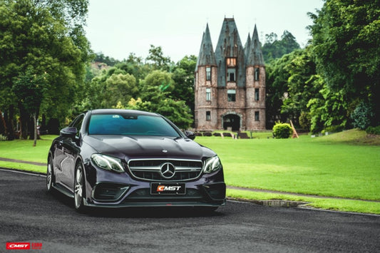 Mercedes Benz E-Class E53 E550 E450 E400 C238 A238 2018-2023 with Aftermarket Parts - Front Lip Carbon Fiber / FRP from CMST Tuning