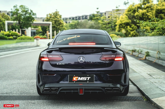 Mercedes Benz E-Class E53 E550 E450 E400 C238 A238 2018-2023 with Aftermarket Parts - Rear Spoiler Carbon Fiber / FRP from CMST Tuning