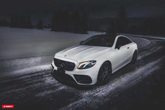 Mercedes Benz E-Class E53 E550 E450 E400 C238 A238 2018-2023 with Aftermarket Parts - Upper Valences Carbon Fiber / FRP from CMST Tuning