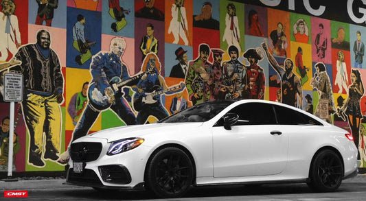 Mercedes Benz E-Class E53 E550 E450 E400 C238 A238 2018-2023 with Aftermarket Parts - Front Lip Carbon Fiber / FRP from CMST Tuning