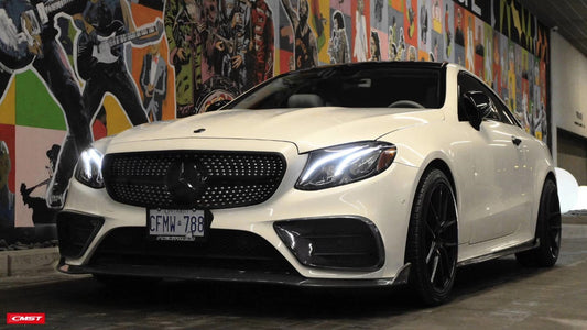 Mercedes Benz E-Class E53 E550 E450 E400 C238 A238 2018-2023 with Aftermarket Parts - Front Lip Carbon Fiber / FRP from CMST Tuning