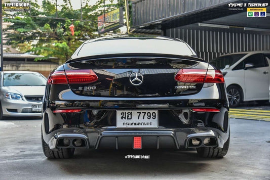 Mercedes Benz E-Class E53 E550 E450 E400 C238 A238 2018-2023 with Aftermarket Parts - Rear Spoiler Carbon Fiber / FRP from CMST Tuning