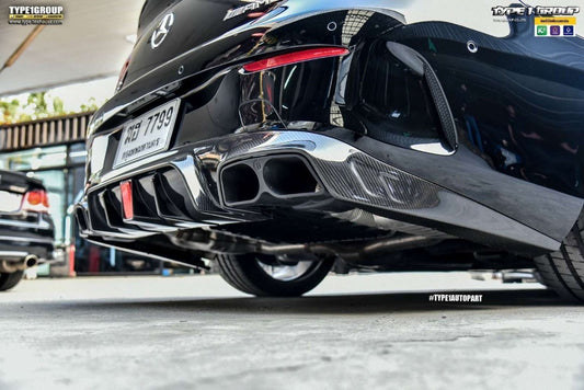 Mercedes Benz E-Class E53 E550 E450 E400 C238 A238 2018-2023 with Aftermarket Parts - Rear Diffuser (Exhaust Tips Included) Carbon Fiber / FRP from CMST Tuning