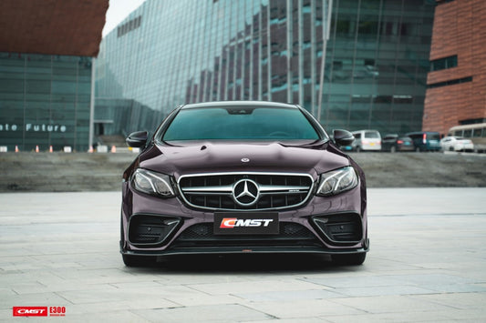 Mercedes Benz E-Class E53 E550 E450 E400 C238 A238 2018-2023 with Aftermarket Parts - Front Lip Carbon Fiber / FRP from CMST Tuning