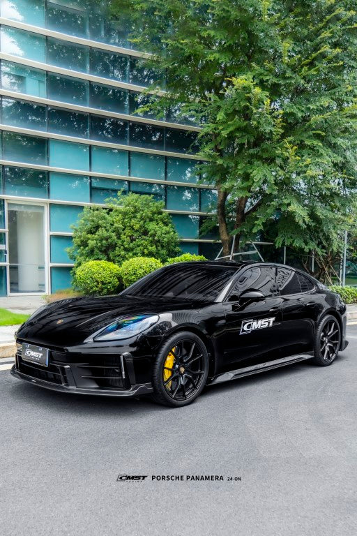 Porsche Panamera 976 Base 4 4S E-Hybird GTS Turbo 2024 with Aftermarket Parts - Side Skirts FRP / Pre-preg Carbon Fiber from CMST Tuning