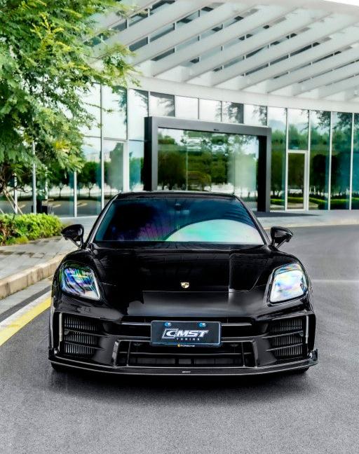 Porsche Panamera 976 Base 4 4S E-Hybird 2024 with Aftermarket Parts - Front Lip FRP / Pre-preg Carbon Fiber from CMST Tuning