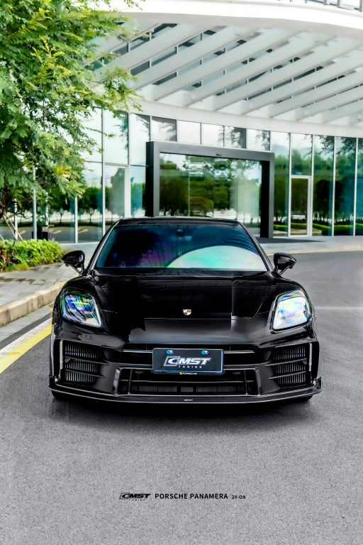 Porsche Panamera 976 Base 4 4S E-Hybird 2024 with Aftermarket Parts - Front Lip FRP / Pre-preg Carbon Fiber from CMST Tuning