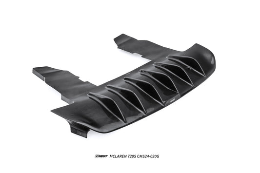 McLaren 720s 2018 2019 2020 2021 2022 2023 with Aftermarket Parts - 765lt Conversion Rear Bumper & Rear Diffuser & Rear Canards Carbon Fiber / FRP from CMST Tuning