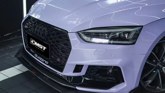 Audi S5 A5 S-line (with s-line bumper, does not base model) B9 2017 2018 2019 & RS5 B9 2018 2019 with Aftermarket Parts - Front Lip Carbon Fiber from CMST Tuning