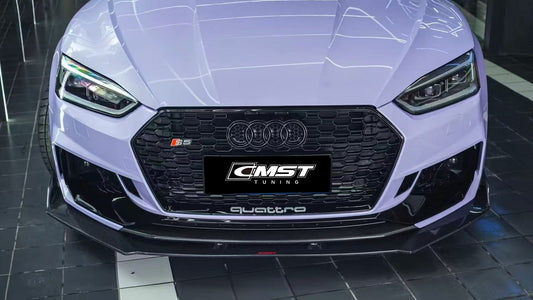 Audi S5 A5 S-line (with s-line bumper, does not base model) B9 2017 2018 2019 & RS5 B9 2018 2019 with Aftermarket Parts - Front Lip Carbon Fiber from CMST Tuning