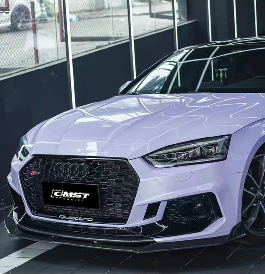 Audi S5 A5 S-line (with s-line bumper, does not base model) B9 2017 2018 2019 & RS5 B9 2018 2019 with Aftermarket Parts - Front Lip Carbon Fiber from CMST Tuning