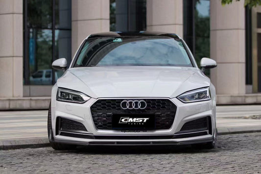Audi S5 A5 S-line (with s-line bumper, does not base model) B9 2017 2018 2019 & RS5 B9 2018 2019 with Aftermarket Parts - Front Lip Carbon Fiber from CMST Tuning